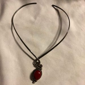 Mexico 925 tv-41 necklace with red pendant